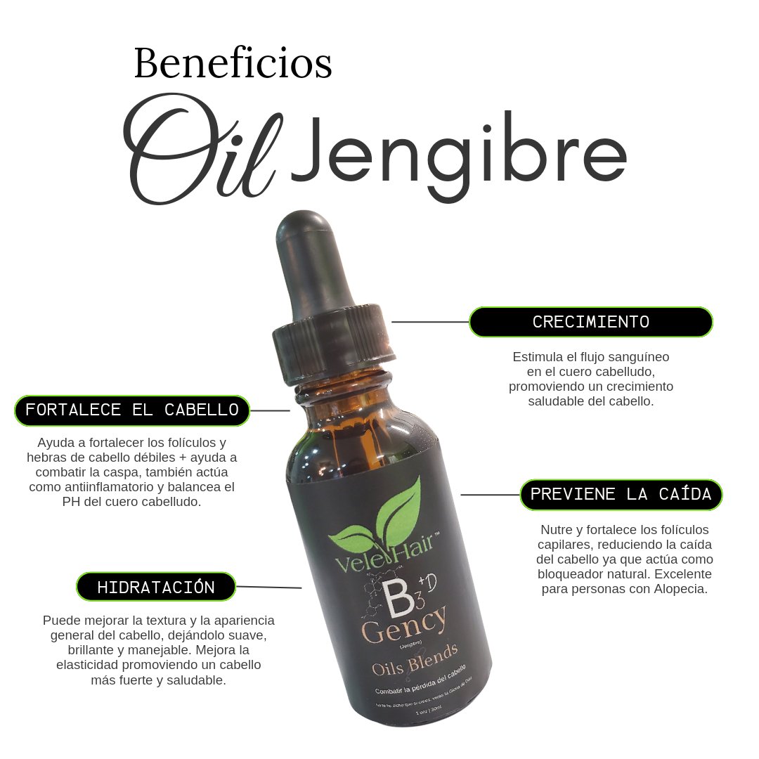 Aceite de Jengibre | Fórmula Fortalecida | 1onz. Gotero